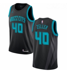 Womens Nike Jordan Charlotte Hornets 40 Cody Zeller Swingman Black NBA Jersey 2018 19 City Edition