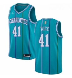 Womens Nike Jordan Charlotte Hornets 41 Glen Rice Swingman Aqua Hardwood Classics NBA Jersey