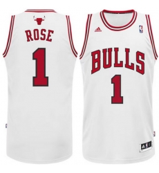 Men Chicago Bulls 1 Derrick Rose White Stitched Home White NBA Jersey Men Chicago Bulls 1 Derrick Rose White Stitched Home White NBA Jersey