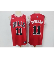 Men Chicago Bulls 11 DeMar DeRozan Red Nike Diamond 75th Anniversary Swingman Jersey