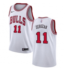 Nike Chicago Bulls 11 Demar Derozan White NBA Swingman Association Edition Jersey