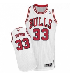 Womens Adidas Chicago Bulls 33 Scottie Pippen Authentic White Home NBA Jersey