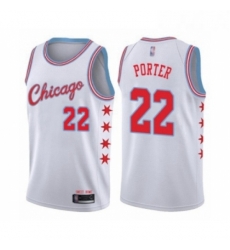 Womens Chicago Bulls 22 Otto Porter Swingman White Basketball Jersey City Edition 