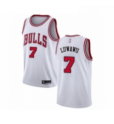 Womens Chicago Bulls 7 Timothe Luwawu Swingman White Basketball Jersey Association Edition 