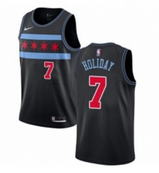 Womens Nike Chicago Bulls 7 Justin Holiday Swingman Black NBA Jersey City Edition 