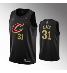 Men Cleveland Cavaliers 31 Jarrett Allen Black Statement Edition Stitched Basketball Jersey