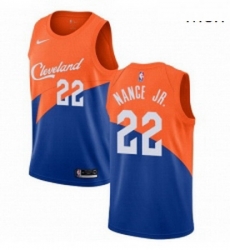 Mens Nike Cleveland Cavaliers 22 Larry Nance Jr Swingman Blue NBA Jersey City Edition 