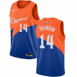 Womens Nike Cleveland Cavaliers 14 Terrell Brandon Swingman Blue NBA Jersey City Edition 