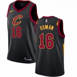 Womens Nike Cleveland Cavaliers 16 Cedi Osman Swingman Black NBA Jersey Statement Edition 