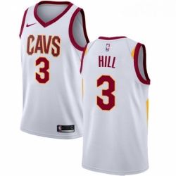 Womens Nike Cleveland Cavaliers 3 George Hill Swingman White NBA Jersey Association Edition 