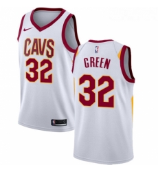 Womens Nike Cleveland Cavaliers 32 Jeff Green Swingman White Home NBA Jersey Association Edition 