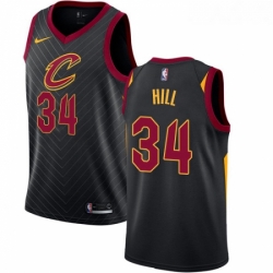 Womens Nike Cleveland Cavaliers 34 Tyrone Hill Swingman Black Alternate NBA Jersey Statement Edition