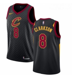 Womens Nike Cleveland Cavaliers 8 Jordan Clarkson Authentic Black NBA Jersey Statement Edition 