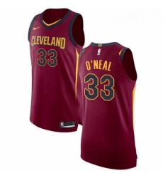 Youth Nike Cleveland Cavaliers 33 Shaquille ONeal Authentic Maroon Road NBA Jersey Icon Edition