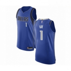 Mens Dallas Mavericks 1 Courtney Lee Authentic Royal Blue Basketball Jersey Icon Edition 