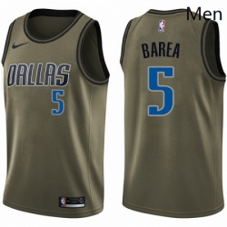 Mens Nike Dallas Mavericks 5 Jose Juan Barea Swingman Green Salute to Service NBA Jersey