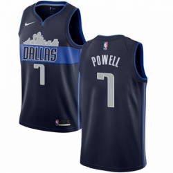 Mens Nike Dallas Mavericks 7 Dwight Powell Swingman Navy Blue NBA Jersey Statement Edition 