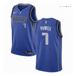 Mens Nike Dallas Mavericks 7 Dwight Powell Swingman Royal Blue NBA Jersey Icon Edition 