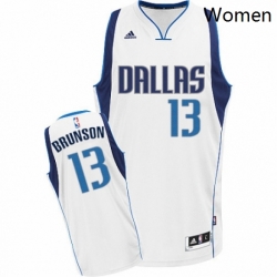 Womens Nike Dallas Mavericks 13 Jalen Brunson Swingman White Home NBA Jersey Association Edition 