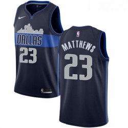 Womens Nike Dallas Mavericks 23 Wesley Matthews Authentic Navy Blue NBA Jersey Statement Edition