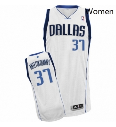 Womens Nike Dallas Mavericks 37 Kostas Antetokounmpo Authentic White Home NBA Jersey Association Edition 