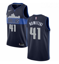 Womens Nike Dallas Mavericks 41 Dirk Nowitzki Authentic Navy Blue NBA Jersey Statement Edition