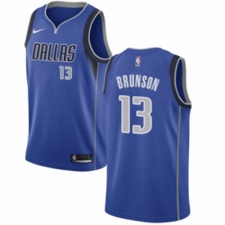 Youth Nike Dallas Mavericks 13 Jalen Brunson Swingman Royal Blue Road NBA Jersey Icon Edition 