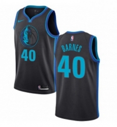 Youth Nike Dallas Mavericks 40 Harrison Barnes Swingman Charcoal NBA Jersey City Edition