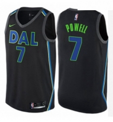 Youth Nike Dallas Mavericks 7 Dwight Powell Swingman Black NBA Jersey City Edition 