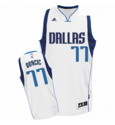 Youth Nike Dallas Mavericks 77 Luka Doncic Swingman White Home NBA Jersey Association Edition 