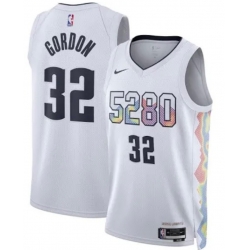 Men Denver Nuggets Aaron Gordon 2023-24 City Edition White Stitched Jersey