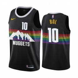 Men Nike Denver Nuggets 10 Bol Bol Men 2019 20 Black City Edition NBA Jersey