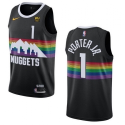 Men's Denver Nuggets #1 Michael Porter Jr. Black Stitched Jersey