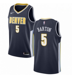 Mens Nike Denver Nuggets 5 Will Barton Authentic Navy Blue Road NBA Jersey Icon Edition