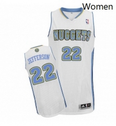 Womens Adidas Denver Nuggets 22 Richard Jefferson Authentic White Home NBA Jersey 