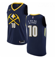 Womens Nike Denver Nuggets 10 Trey Lyles Swingman Navy Blue NBA Jersey City Edition 