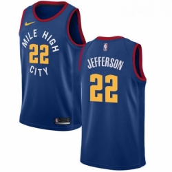 Womens Nike Denver Nuggets 22 Richard Jefferson Authentic Light Blue Alternate NBA Jersey Statement Edition 