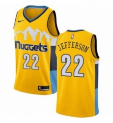 Womens Nike Denver Nuggets 22 Richard Jefferson Swingman Gold Alternate NBA Jersey Statement Edition 