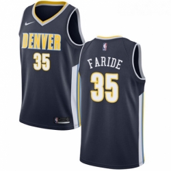 Womens Nike Denver Nuggets 35 Kenneth Faried Swingman Navy Blue Road NBA Jersey Icon Edition