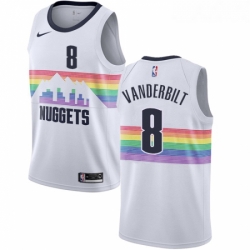 Womens Nike Denver Nuggets 8 Jarred Vanderbilt Swingman White NBA Jersey City Editio