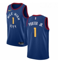 Youth Nike Denver Nuggets 1 Michael Porter Swingman Light Blue NBA Jersey Statement Edition 