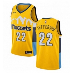 Youth Nike Denver Nuggets 22 Richard Jefferson Authentic Gold Alternate NBA Jersey Statement Edition 