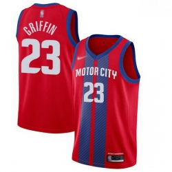 Pistons  23 Blake Griffin Red Basketball Swingman City Edition 2019 20 Jersey