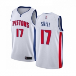 Womens Detroit Pistons 17 Tony Snell Swingman White Basketball Jersey Association Edition 