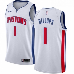 Womens Nike Detroit Pistons 1 Chauncey Billups Authentic White Home NBA Jersey Association Edition