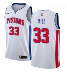 Womens Nike Detroit Pistons 33 Grant Hill Swingman White Home NBA Jersey Association Edition