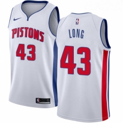 Womens Nike Detroit Pistons 43 Grant Long Swingman White Home NBA Jersey Association Edition