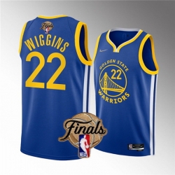 Men Golden State Warriors 22 Andrew Wiggins 2022 Royal NBA Finals Stitched Jersey