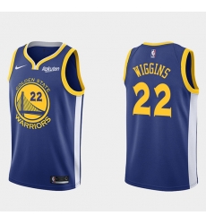 Men Golden State Warriors 22 Andrew Wiggins Blue Stitched Basketball Jersey