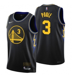 Men Golden State Warriors 3 Jordan Poole Black Stitched Basketball Jersey